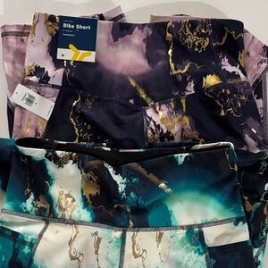 Old Navy Women's Athletic Shorts - Multicolor Marble Design